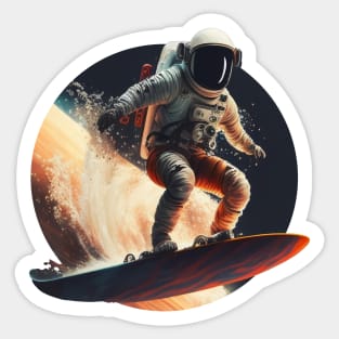 Astronaut surfing the milkyway Sticker